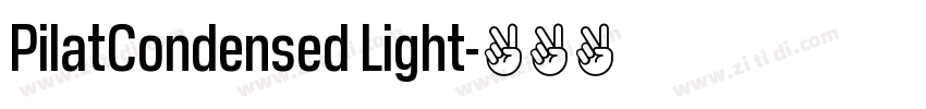 PilatCondensed Light字体转换